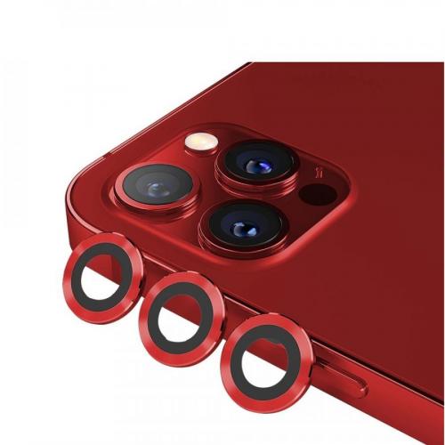 i-Stone Metal Kamera Koruma Lensi Apple iPhone 12 Pro iPhone 12 Pro Kırmızı Apple
